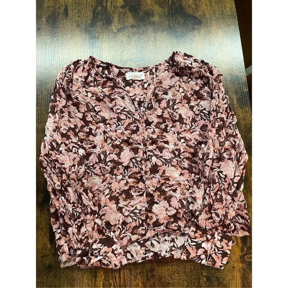 Velvet Miley Printed Boho Blouse Pink Floral  Size XS - Picture 13 of 14